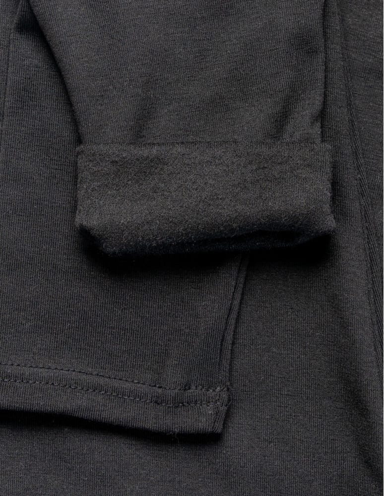 Legginsy damskie - Klasyczne czarne legginsy ocieplane damskie CZARNY  - produkt moraj.pl 4