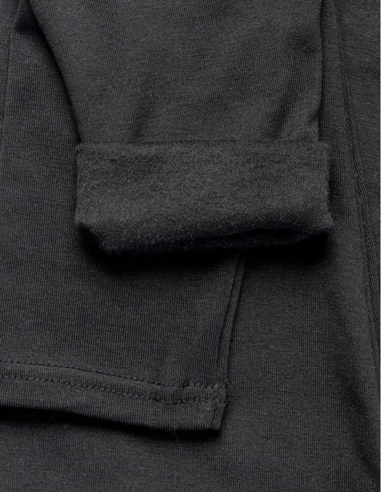 Legginsy damskie - Klasyczne czarne legginsy ocieplane damskie CZARNY - produkt moraj.pl 4
