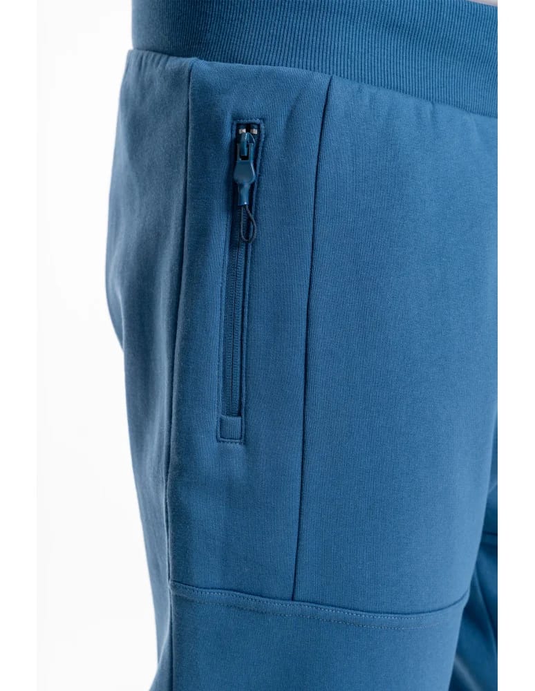 Spodnie męskie - Spodnie dresowe męskie joggery ocieplane z kieszeniami JEANS - produkt moraj.pl 11