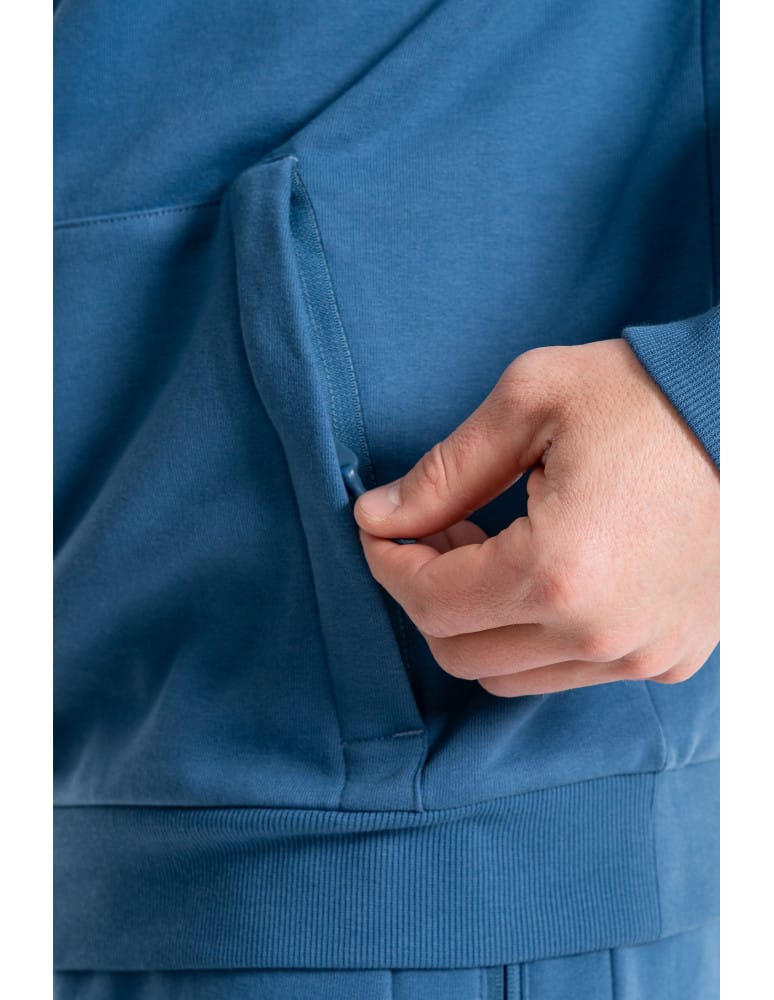 Bluzy męskie - Bluza męska dresowa ocieplana z wysoką stójką JEANS  - produkt moraj.pl 12