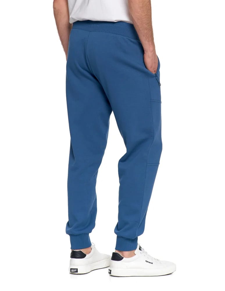 Spodnie męskie - Spodnie dresowe męskie joggery ocieplane z kieszeniami JEANS - produkt moraj.pl 12