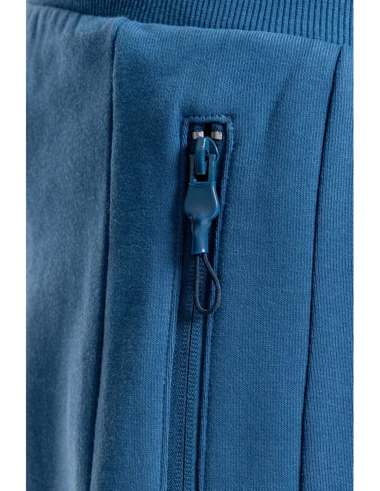 Spodnie męskie - Spodnie dresowe męskie joggery ocieplane z kieszeniami JEANS - produkt moraj.pl 6