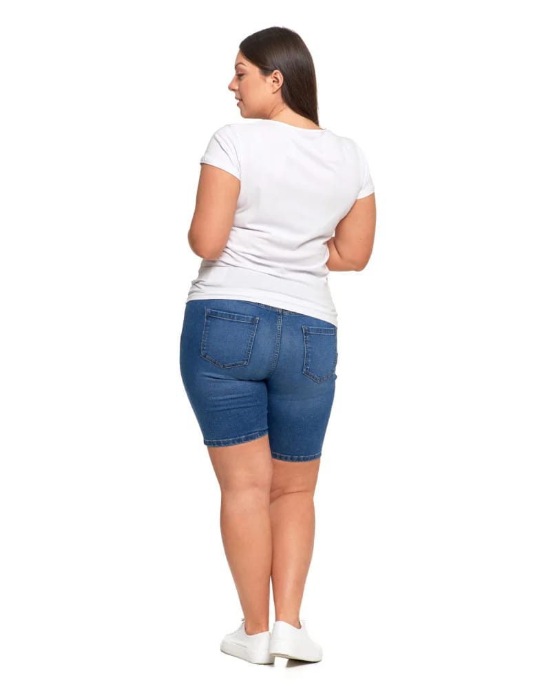 Koszulki i T-shirty - T-shirt damski z okrągłym dekoltem plus size BIAŁY  - produkt moraj.pl 6