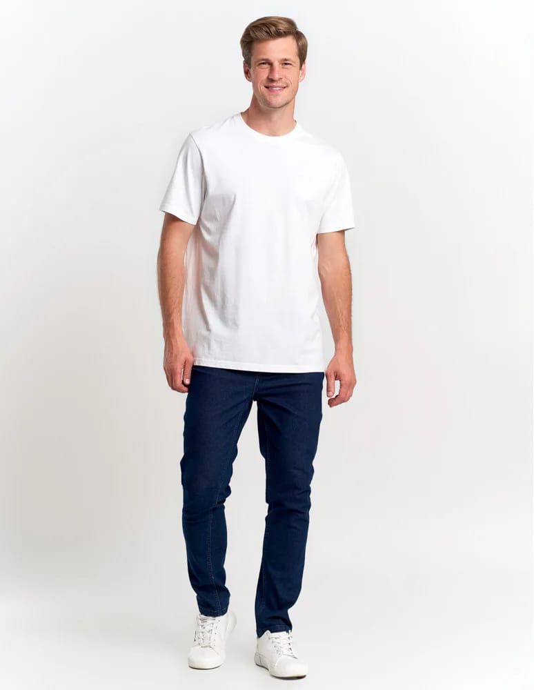Koszulki i Tank Topy - Koszulka męska t-shirt z bawełny czesanej PREMIUM LINE BIAŁY  - produkt moraj.pl 2