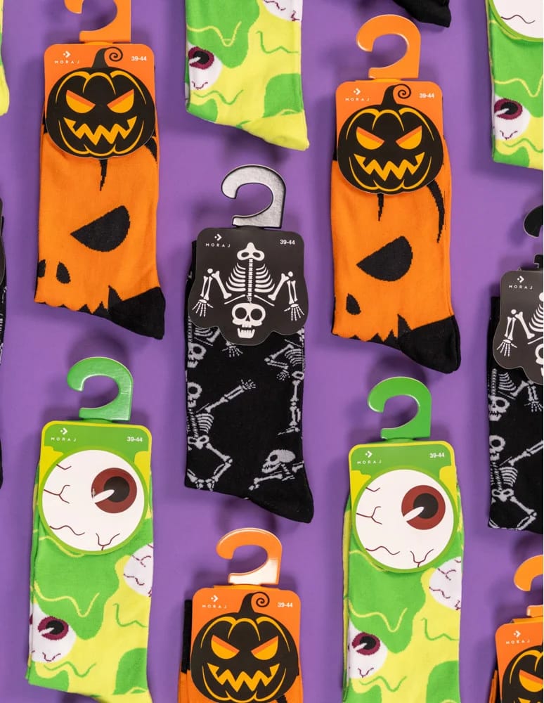 Skarpetki długie - Skarpetki męskie długie halloween CZARNY - produkt moraj.pl 5