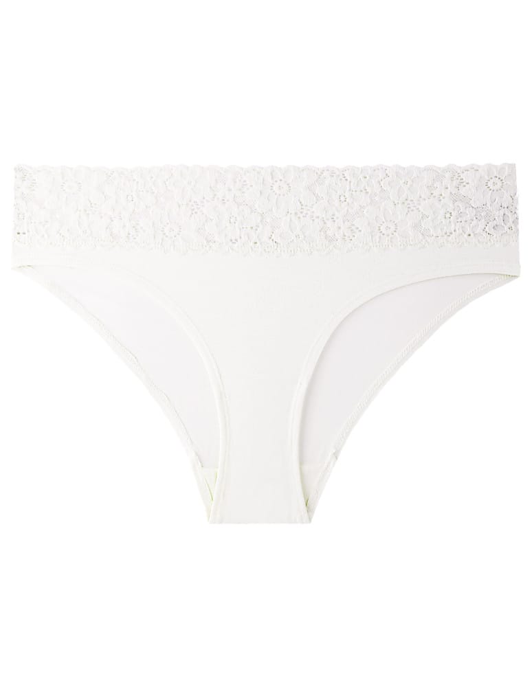 Majtki figi - Majtki damskie figi bikini z wiskozy z koronka 6-pak WIELOKOLOROWY  - produkt moraj.pl 3