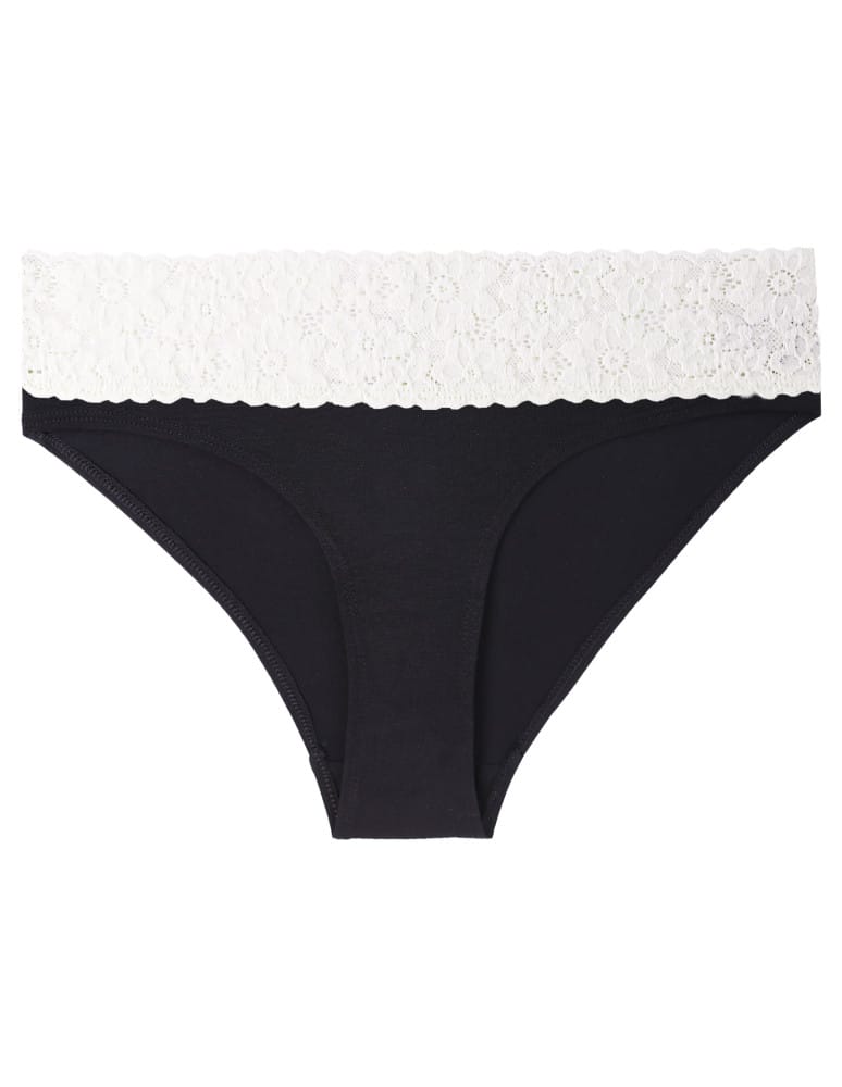 Majtki figi - Majtki damskie figi bikini z wiskozy z koronka 6-pak WIELOKOLOROWY  - produkt moraj.pl 5