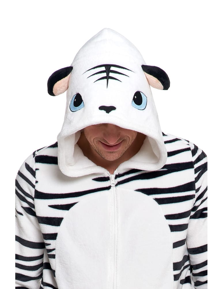 Kocobluzy - Onesie piżama jednoczęściowa unisex w zebrę CZARNY  - produkt moraj.pl 3