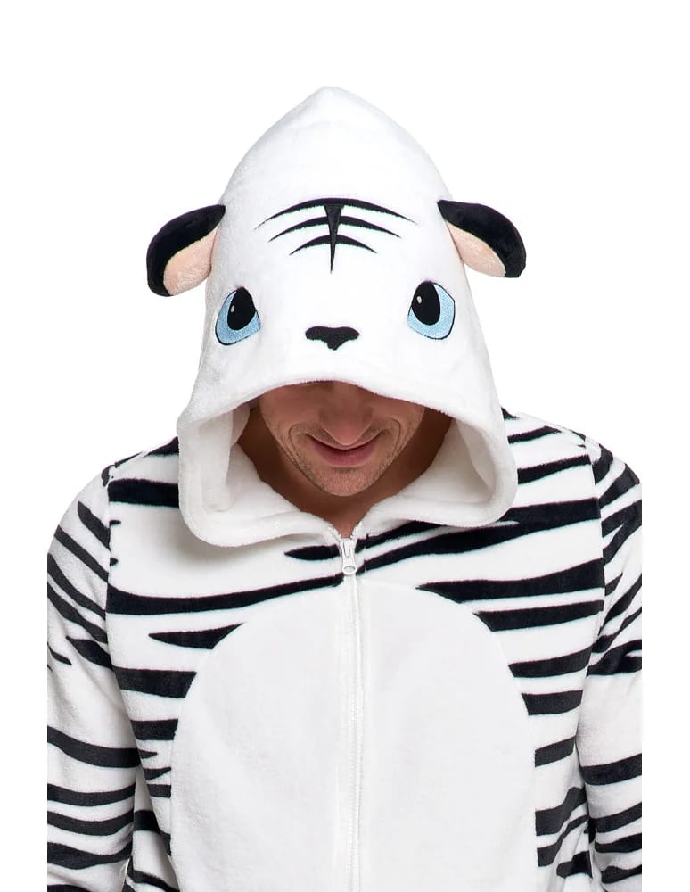 Kocobluzy - Onesie piżama jednoczęściowa unisex w zebrę CZARNY  - produkt moraj.pl 3