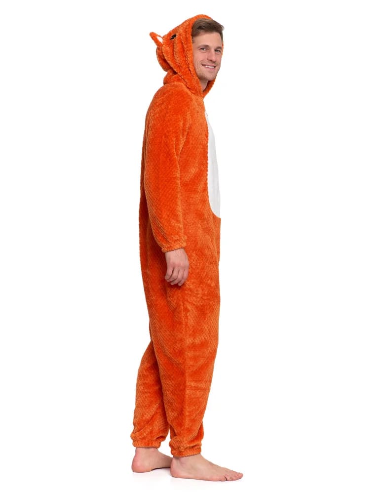 Kocobluzy - Onesie unisex piżama jednoczęściowa z kapturem lisek POMARAŃCZOWY  - produkt moraj.pl 2