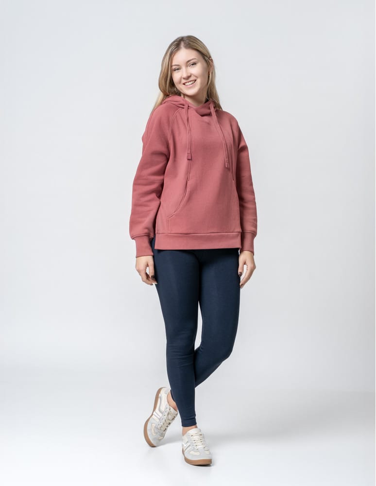 Legginsy damskie - Klasyczne bawełniane legginsy damskie GRANATOWY  - produkt moraj.pl 3