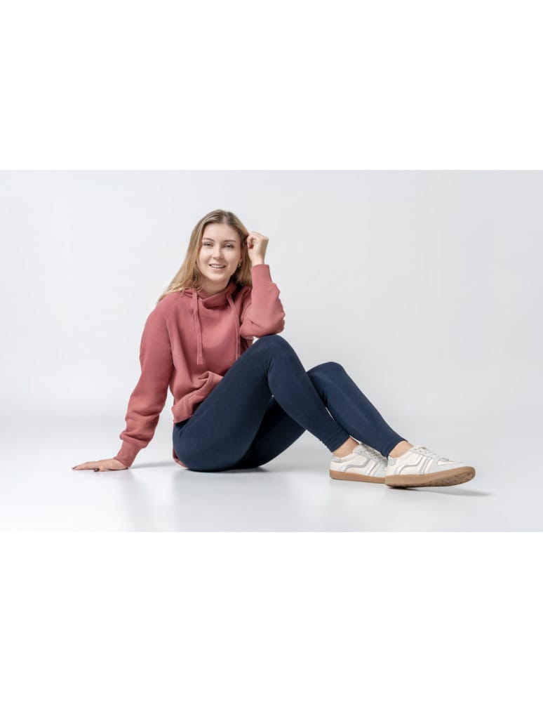 Legginsy damskie - Klasyczne bawełniane legginsy damskie GRANATOWY  - produkt moraj.pl 9