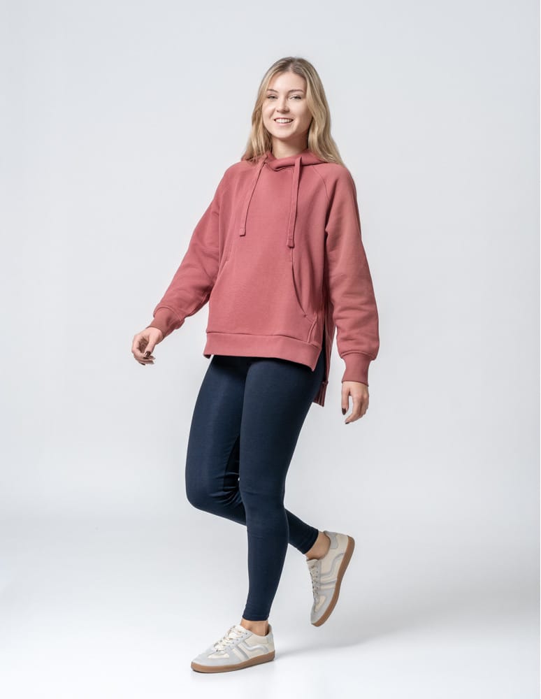 Legginsy damskie - Klasyczne bawełniane legginsy damskie GRANATOWY  - produkt moraj.pl 10