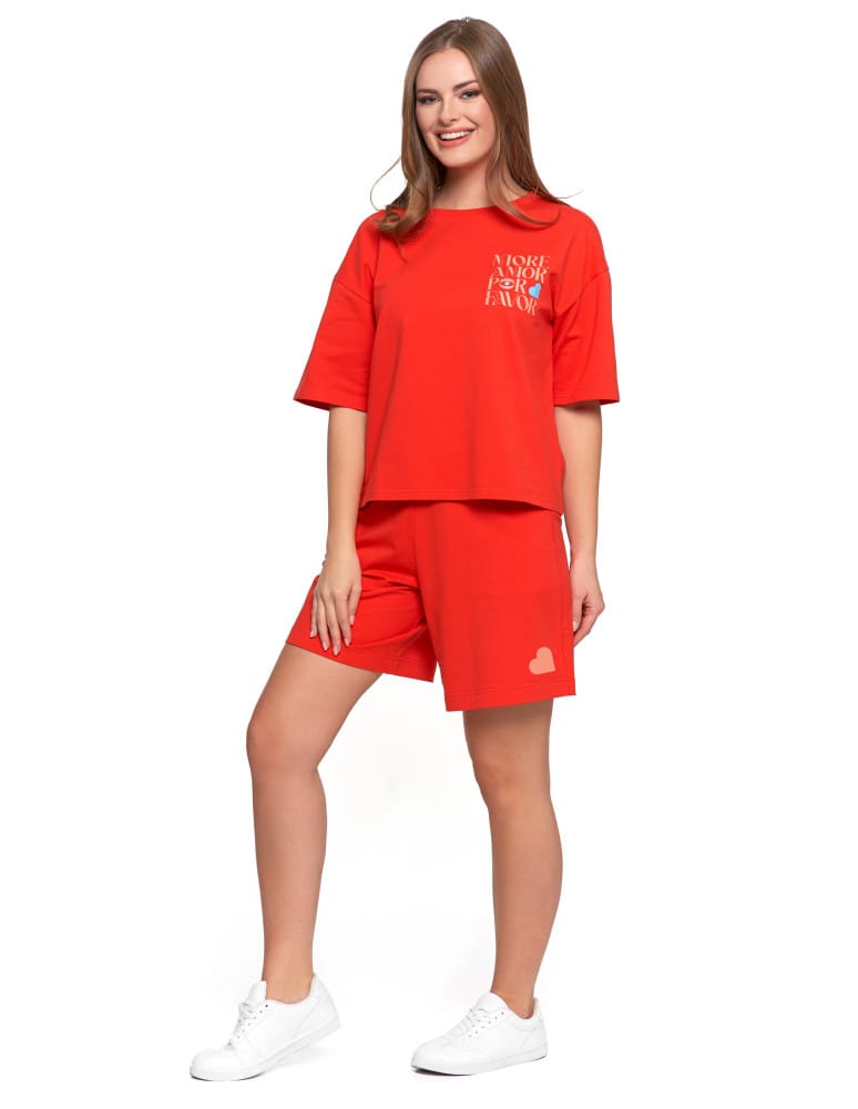 Koszulki z krótkim rękawem - T-shirt damski o luźnym kroju z napisami SZARY - produkt moraj.pl 18