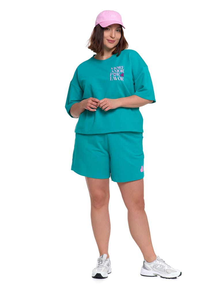 Koszulki z krótkim rękawem - T-shirt damski o luźnym kroju z napisami SZARY - produkt moraj.pl 25