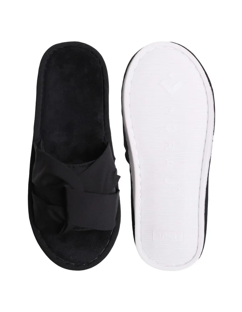 Kapcie i bambosze - Kapcie damskie domowe wsuwane CZARNY - produkt moraj.pl 2