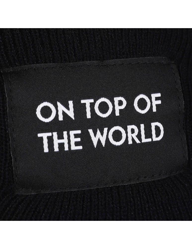Czapki i opaski - Czapka damska przejściowa beanie z wiskozy z naszywką CZARNY  - produkt moraj.pl 2
