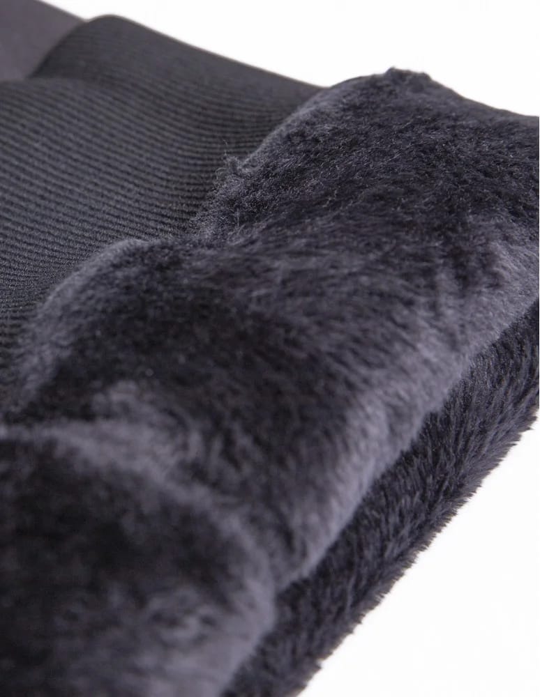 LEGGINSY - Damskie legginsy ocieplane z futerkiem i wysokim stanem CZARNY  - produkt moraj.pl 7
