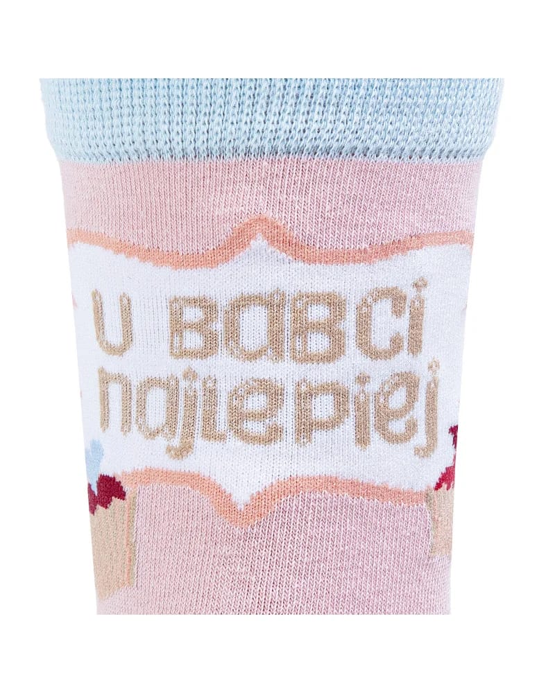 Skarpetki długie - Skarpety damskie prezent dla babci w etui RÓŻOWY - produkt moraj.pl 2