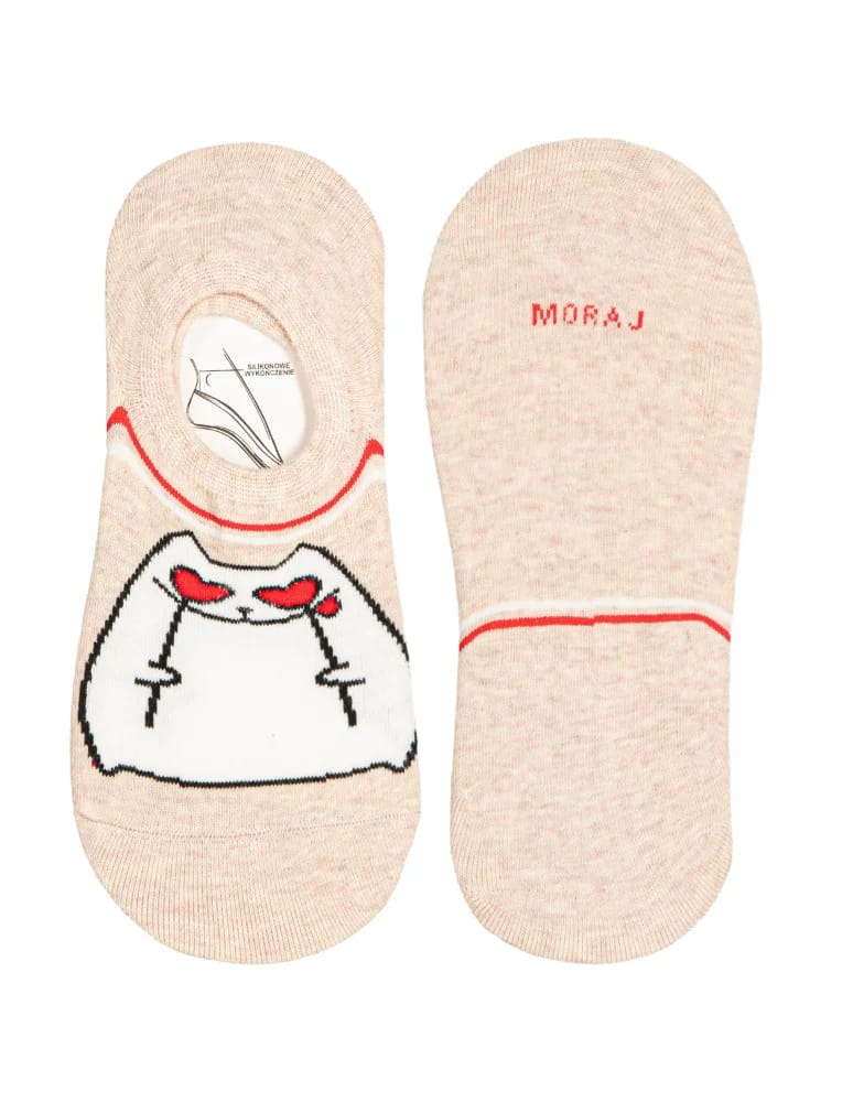 Niskie stopki - Skarpety stopki damskie zakochany kotek 6-pak WIELOKOLOROWY  - produkt moraj.pl 3