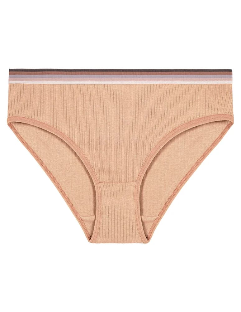 Majtki figi - Figi damskie bikini klasyczne w prążek z gumką 6-pak WIELOKOLOROWY - produkt moraj.pl 4