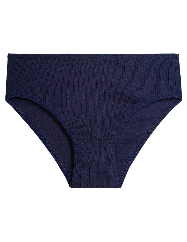 Majtki figi - Damskie majtki figi bikini prążkowane bez wzoru 6-pak WIELOKOLOROWY - produkt moraj.pl 4