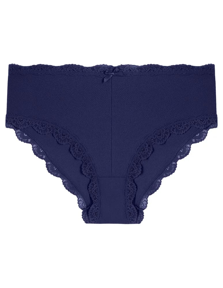 Majtki figi - Damskie majtki figi maxi bikini z koronką bawełniane 6-pak WIELOKOLOROWY - produkt moraj.pl 6