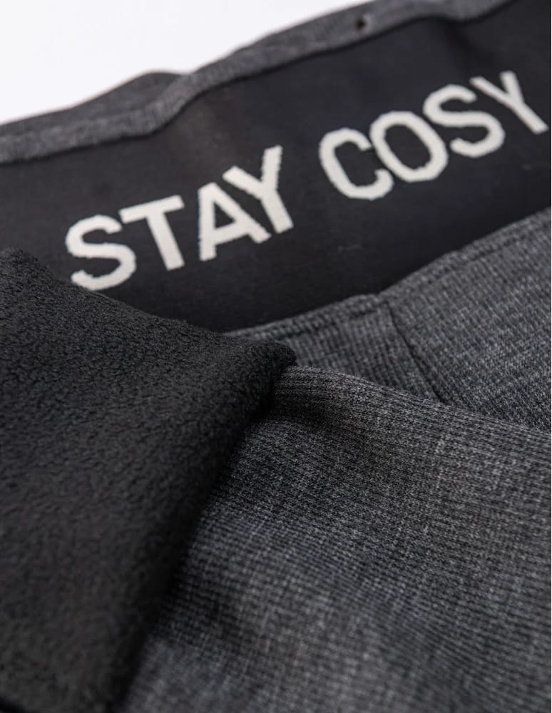 Legginsy damskie - Legginsy damskie ocieplane w prążek wysoki stan GRAFIT  - produkt moraj.pl 7