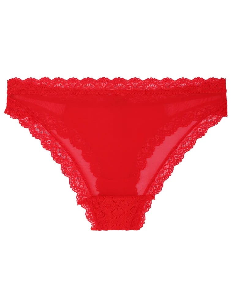 Majtki figi - Majtki damskie mini bikini z koronką i siateczką 6-pak WIELOKOLOROWY - produkt moraj.pl 4