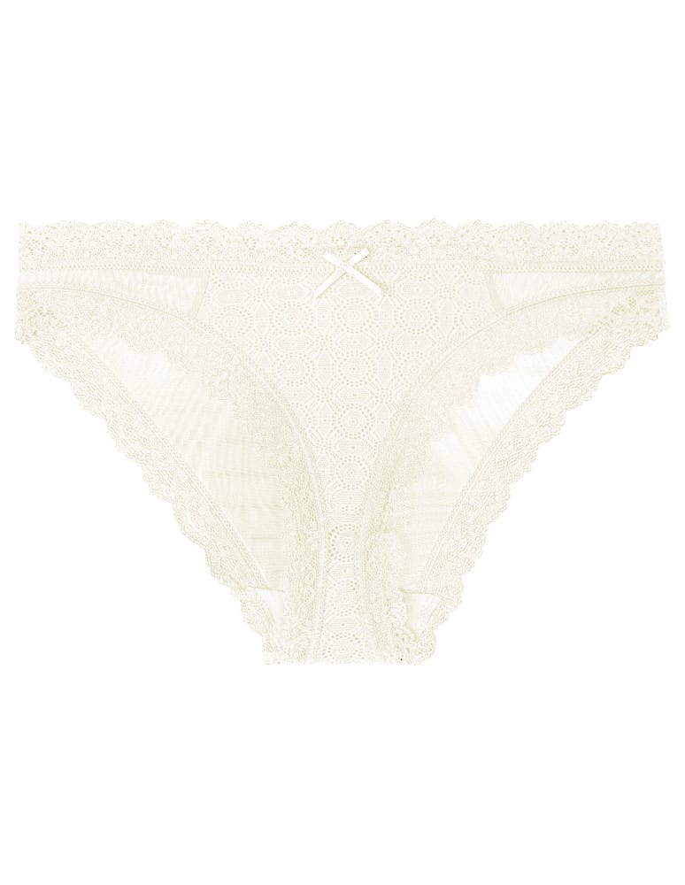 Majtki figi - Majtki damskie mini bikini z koronką i siateczką 6-pak WIELOKOLOROWY  - produkt moraj.pl 5