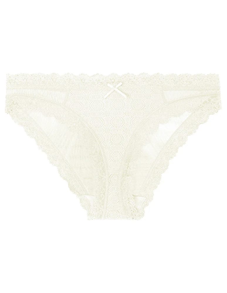 Majtki figi - Majtki damskie mini bikini z koronką i siateczką 6-pak WIELOKOLOROWY - produkt moraj.pl 5