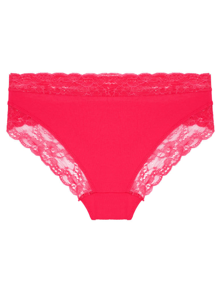 Majtki figi - Damskie majtki figi bikini bawełniane z koronką 4-pak WIELOKOLOROWY  - produkt moraj.pl 3
