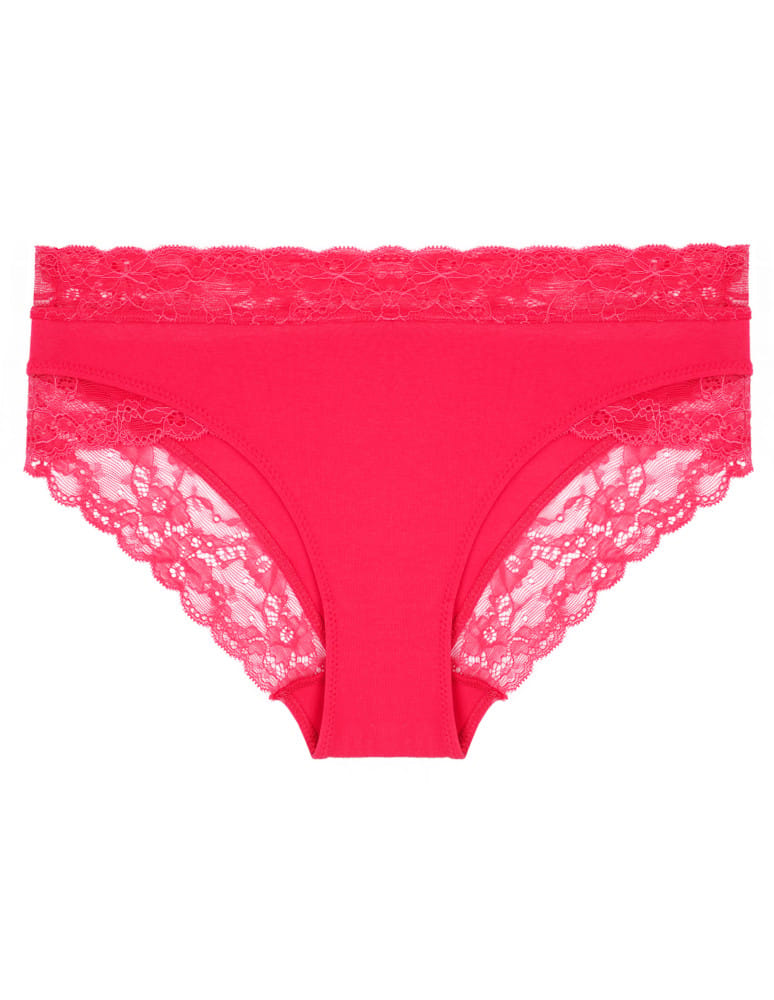 Majtki figi - Damskie majtki figi bikini bawełniane z koronką 4-pak WIELOKOLOROWY  - produkt moraj.pl 4