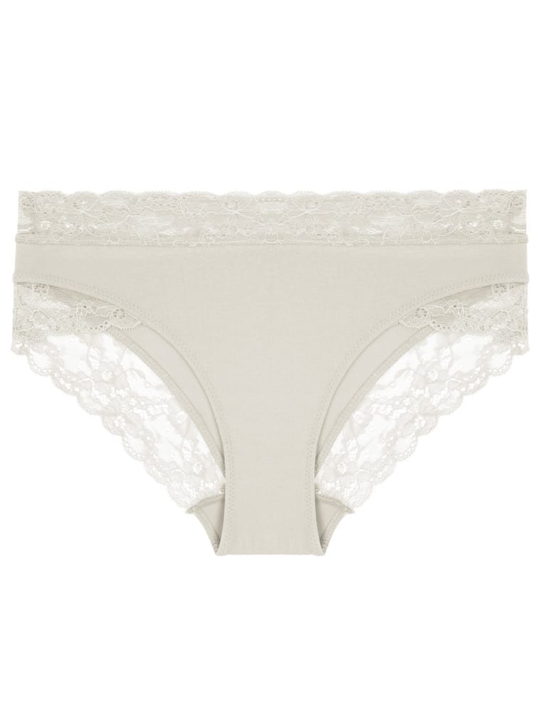 Majtki figi - Damskie majtki figi bikini bawełniane z koronką 4-pak WIELOKOLOROWY  - produkt moraj.pl 2