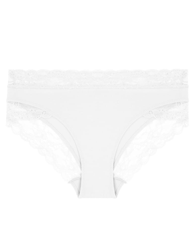 Majtki figi - Damskie majtki figi bikini bawełniane z koronką 4-pak WIELOKOLOROWY  - produkt moraj.pl 5