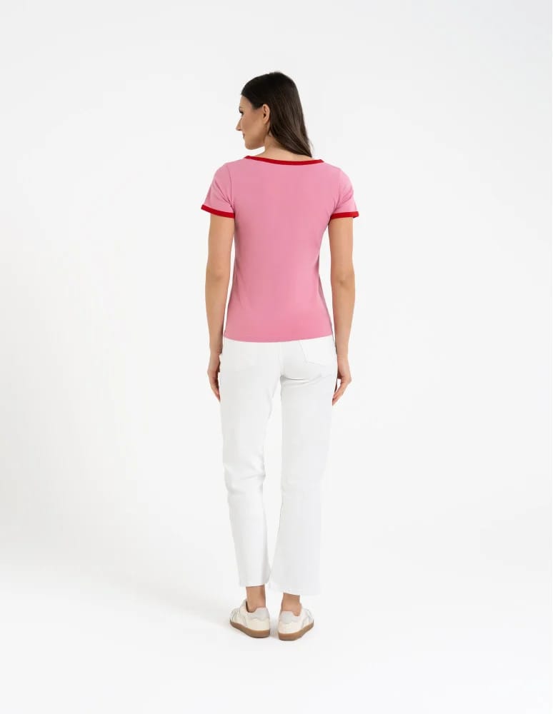 Koszulki i T-shirty - Koszulka damska t-shirt Slim Fit z napisami WZÓR 5 - produkt moraj.pl 4