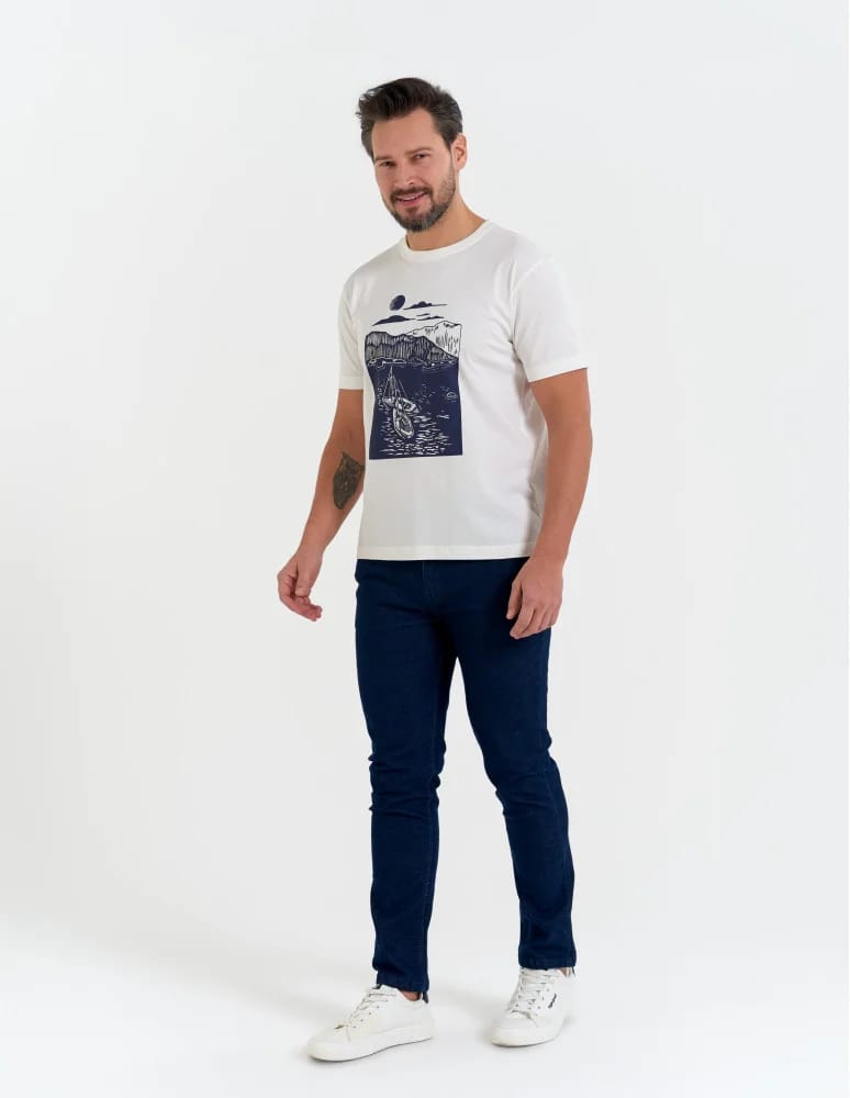 Koszulki i Tank Topy - T-shirt męski koszulka z motywem żeglarskim BIAŁY  - produkt moraj.pl 5