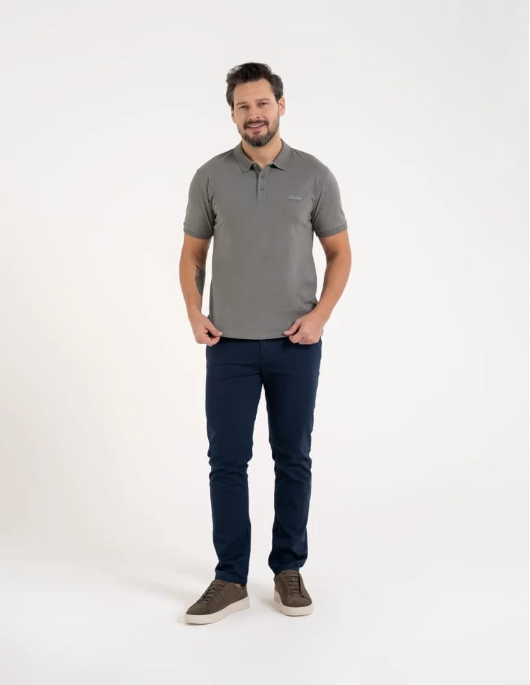 Polo - Męska koszulka polo z krótkim rękawem SZARY  - produkt moraj.pl 4