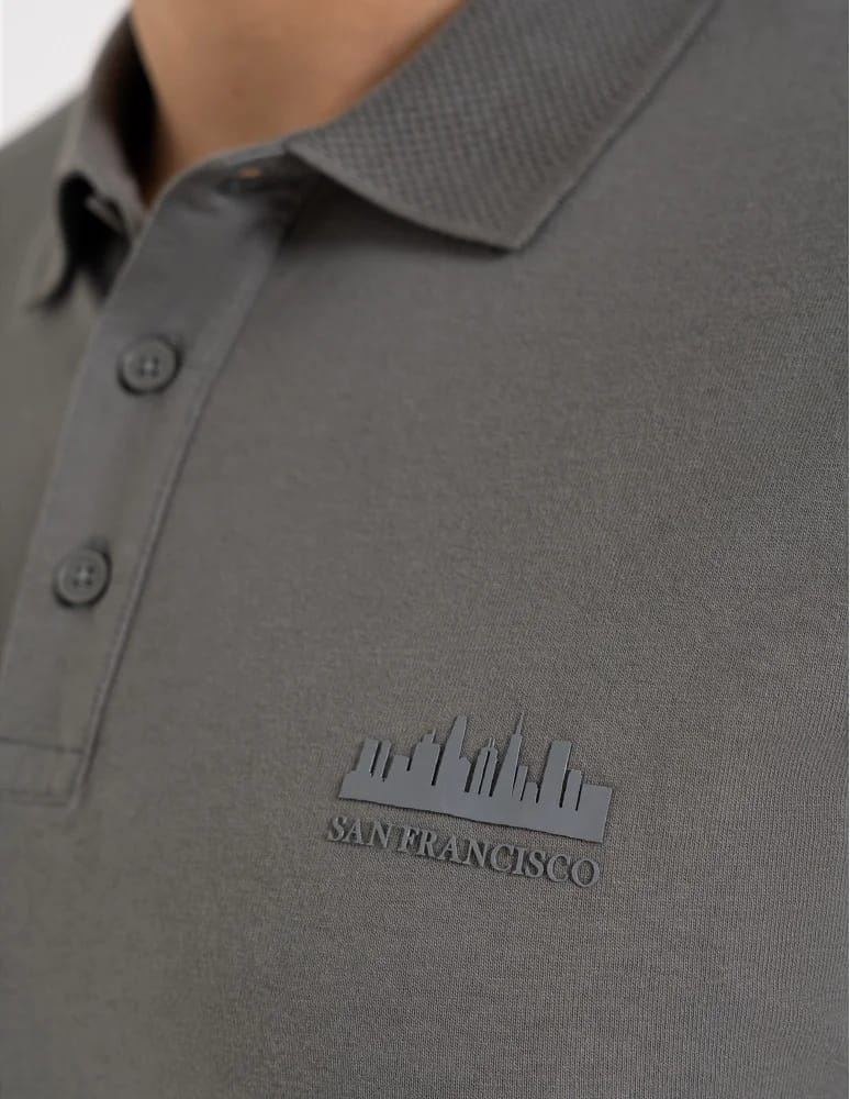 Polo - Męska koszulka polo z krótkim rękawem SZARY  - produkt moraj.pl 2
