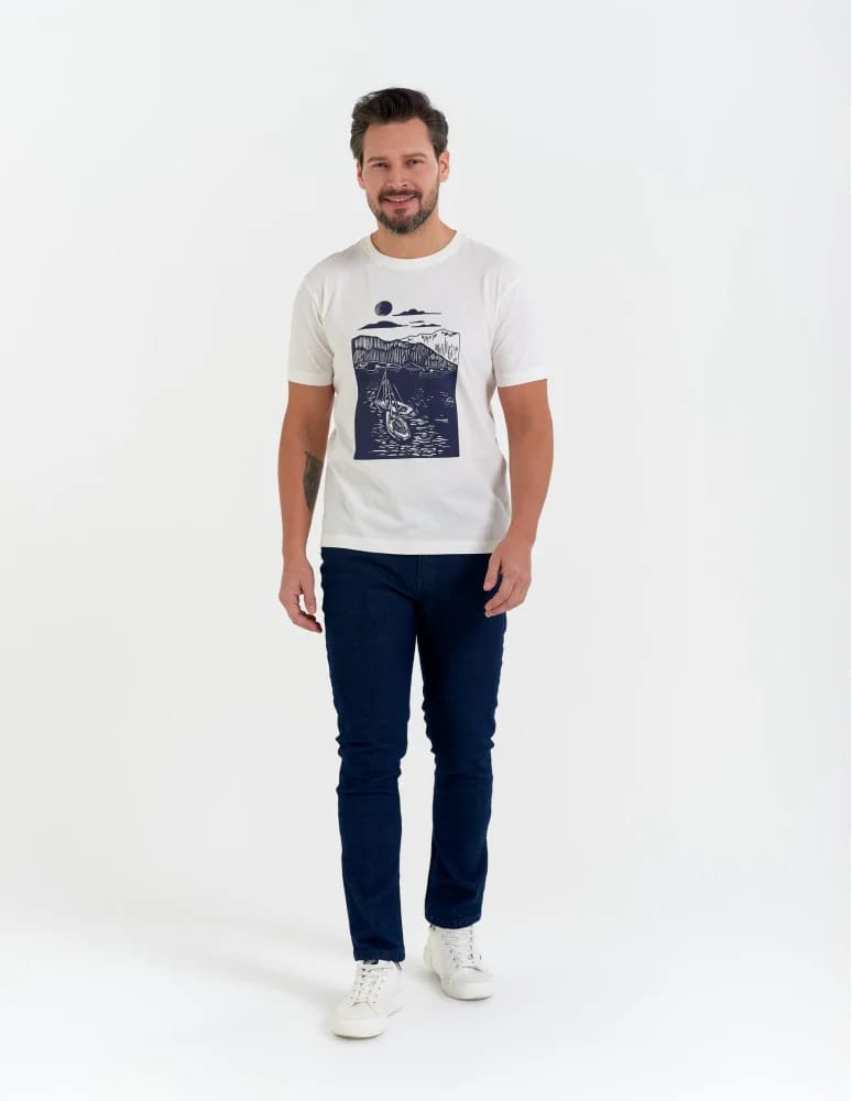 Koszulki i Tank Topy - T-shirt męski koszulka z motywem żeglarskim BIAŁY  - produkt moraj.pl 6