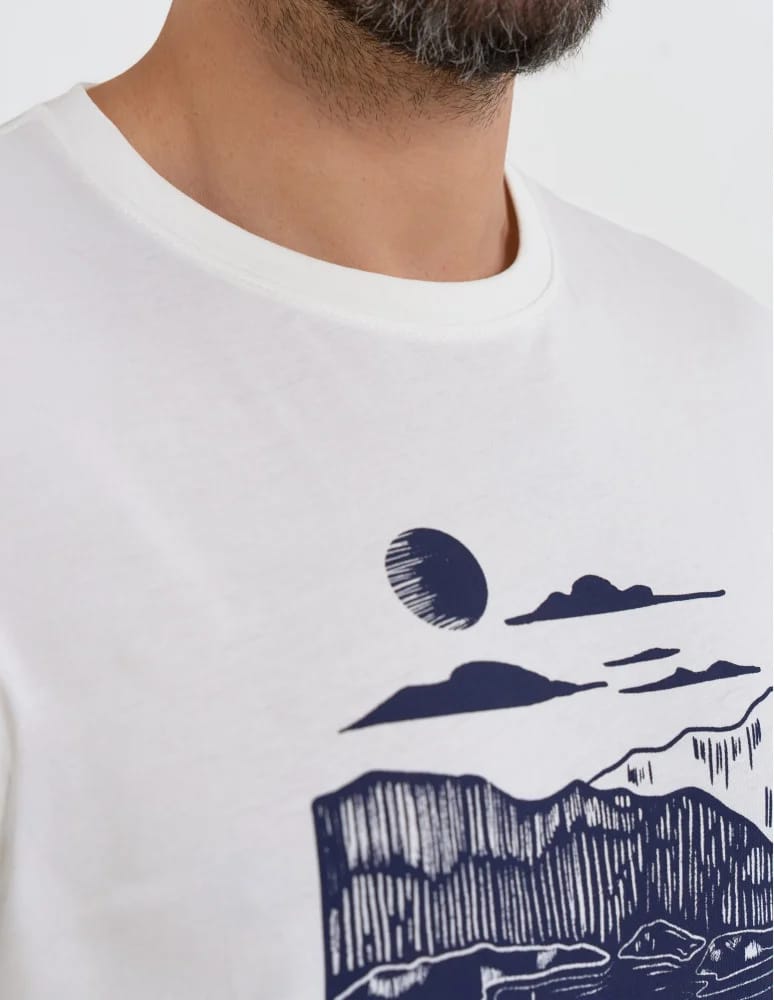 Koszulki i Tank Topy - T-shirt męski koszulka z motywem żeglarskim BIAŁY  - produkt moraj.pl 3