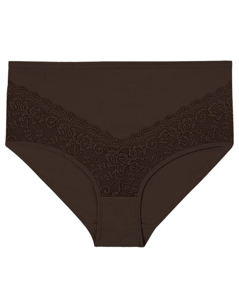 Majtki damskie - Majtki damskie figi maxi bikini z koronkowym akcentem 4-pak WIELOKOLOROWY - produkt moraj.pl 4