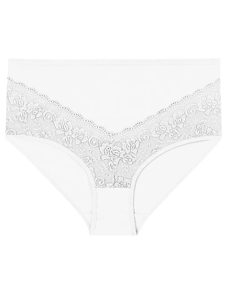 Majtki damskie - Majtki damskie figi maxi bikini z koronkowym akcentem 4-pak WIELOKOLOROWY - produkt moraj.pl 6