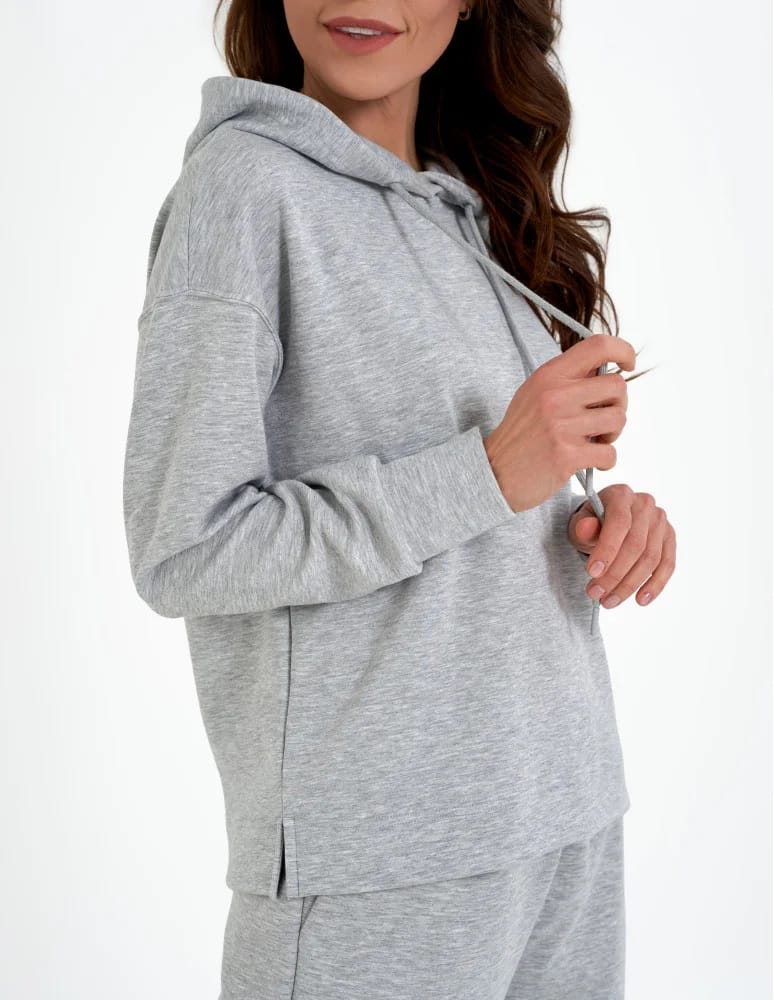 Bluzy damskie - Damska bluza wkładana przez głowę z kapturem SZARY - produkt moraj.pl 3