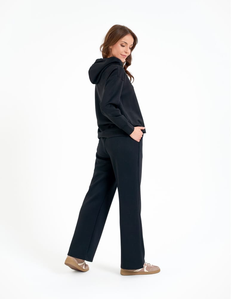 Bluzy damskie - Damska bluza wkładana przez głowę z kapturem CZARNY  - produkt moraj.pl 9