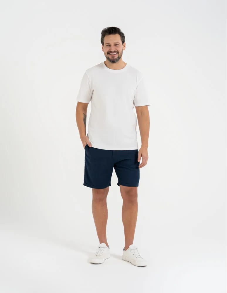 Koszulki z krótkim rękawem - Koszulka męska t-shirt z bawełny czesanej BIAŁY  - produkt moraj.pl 5
