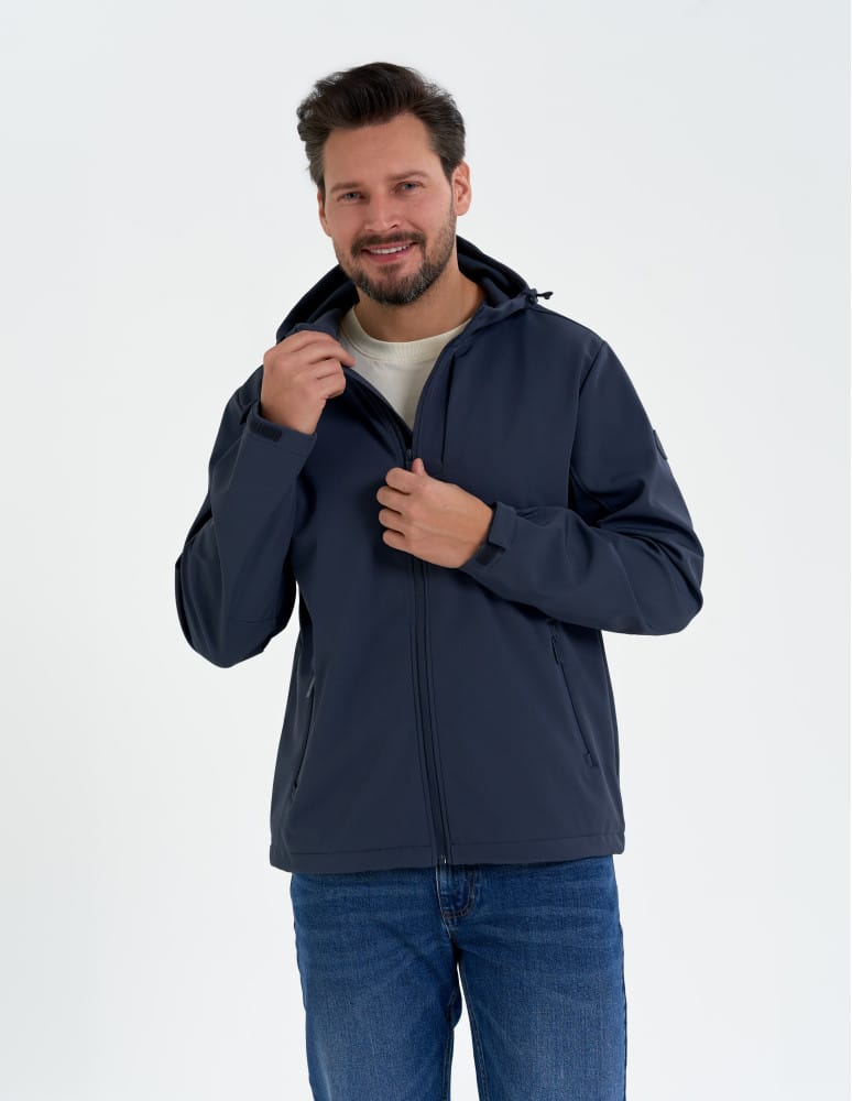 Kurtki przejściowe - Męska kurtka przejściowa softshell przeciwdeszczowy SZARY - produkt moraj.pl 1