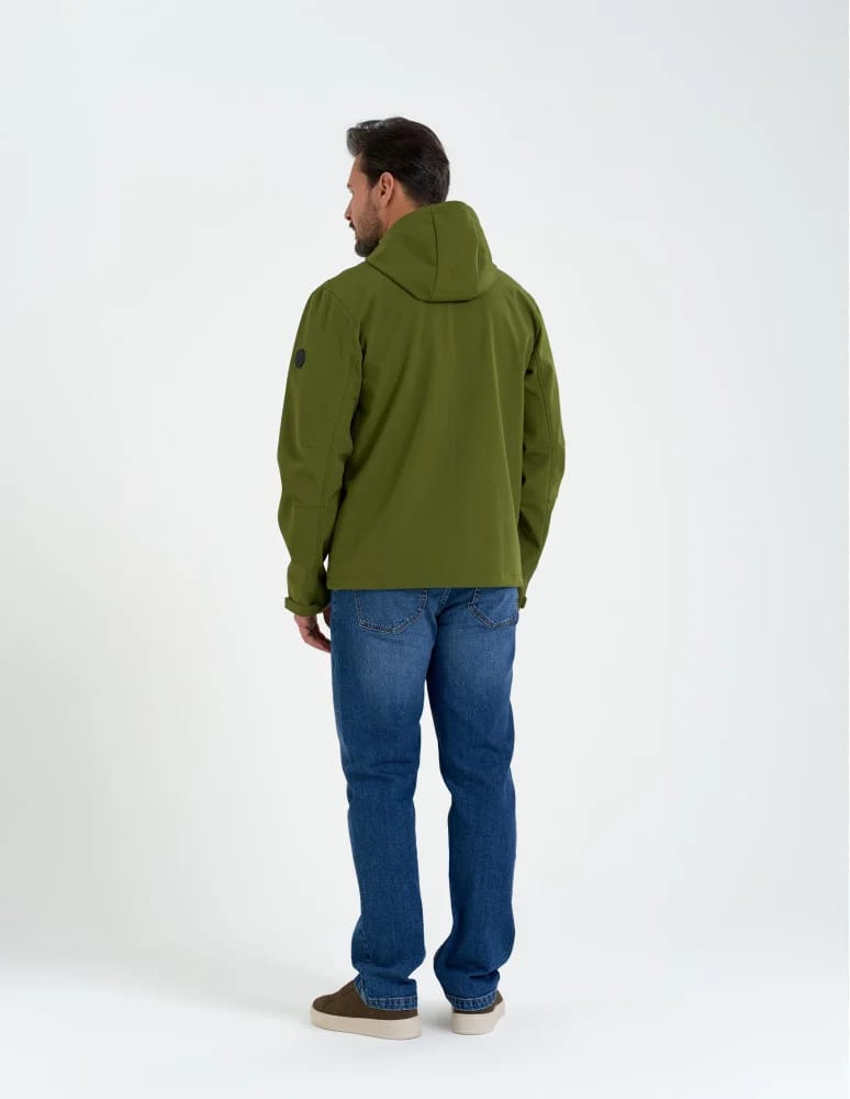 Kurtki przejściowe - Męska kurtka przejściowa softshell przeciwdeszczowy KHAKI  - produkt moraj.pl 16