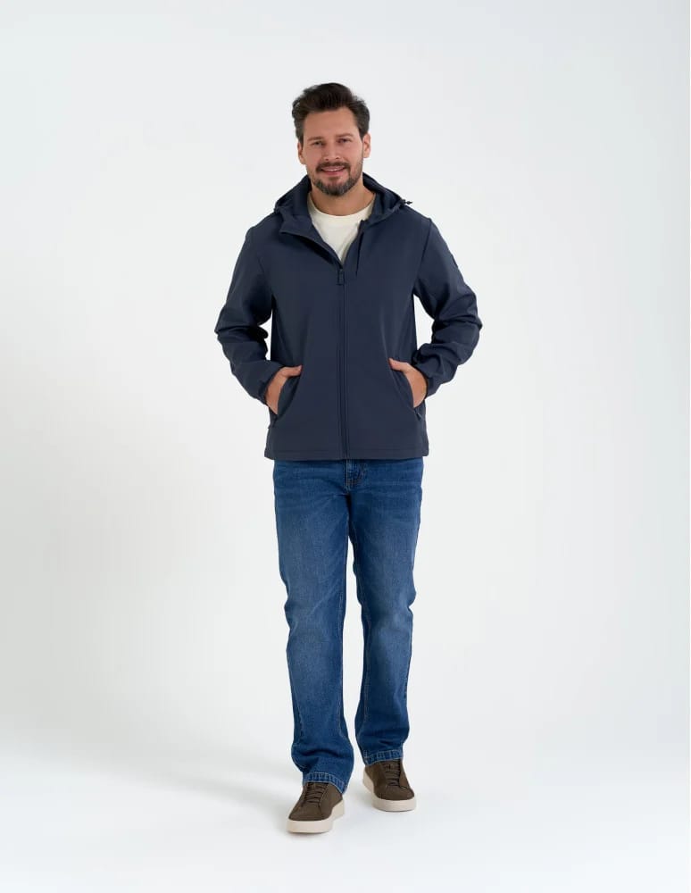 Kurtki przejściowe - Męska kurtka przejściowa softshell przeciwdeszczowy SZARY  - produkt moraj.pl 9