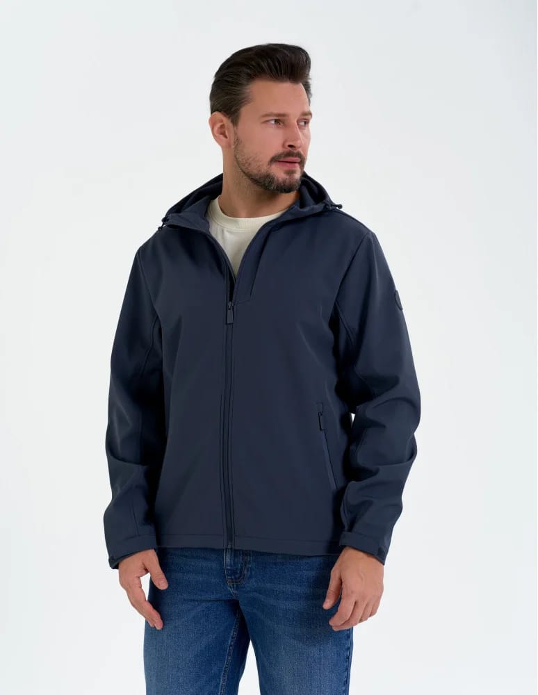 Kurtki przejściowe - Męska kurtka przejściowa softshell przeciwdeszczowy SZARY  - produkt moraj.pl 14